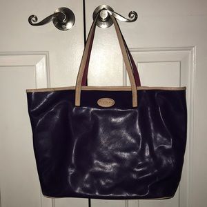 Purple Coach shoulder bag